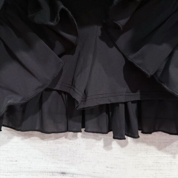 Urban Outfitters Out From Under Cammy Ruffle Black Micro Skort Large Flirty - Picture 4 of 7